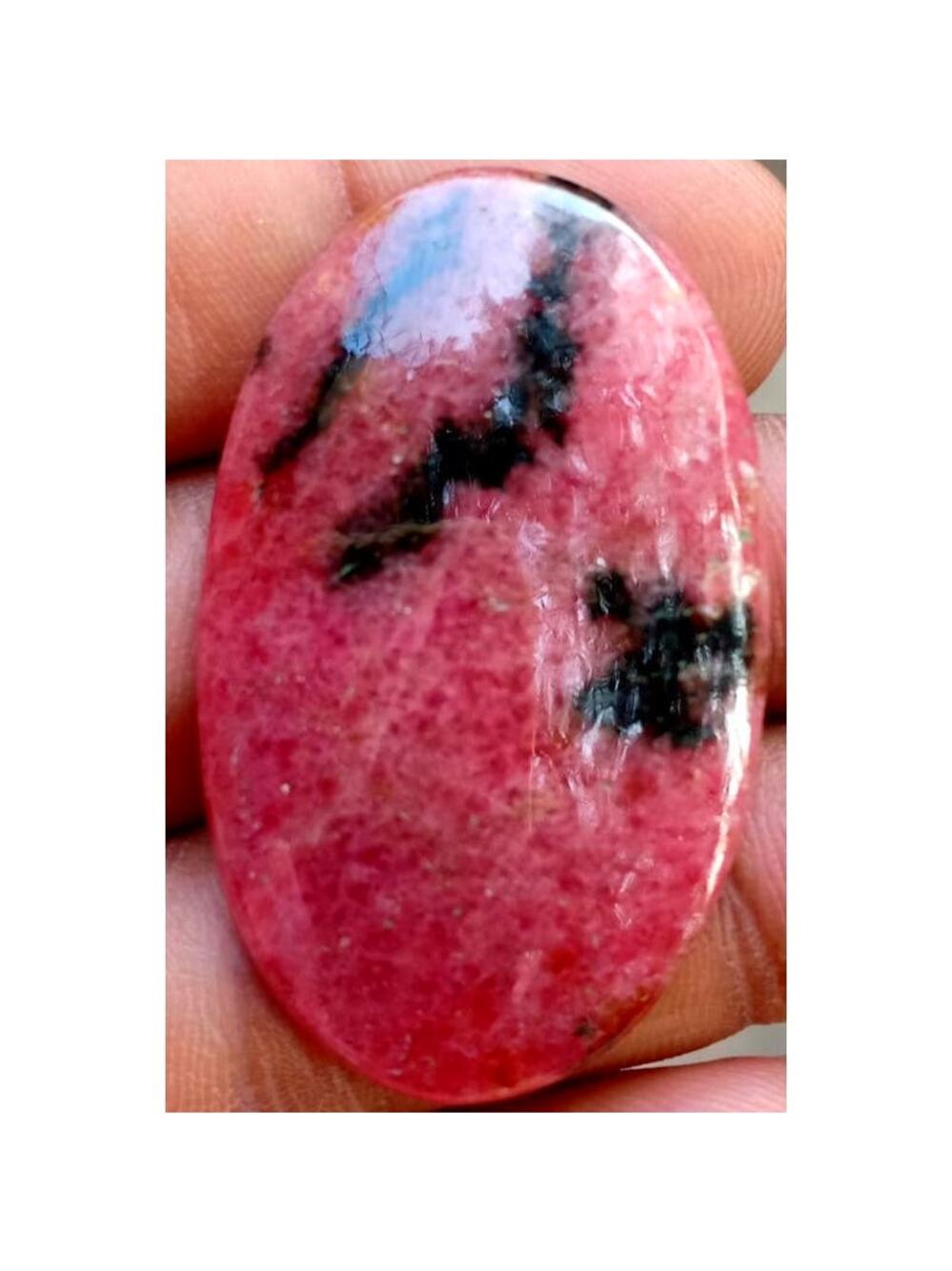 Stunning Jumbo Rhodonite Cabochon!